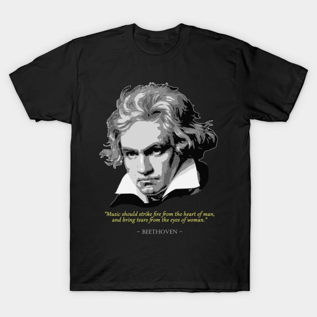 Beethoven Quote T-Shirt by Nerd_art